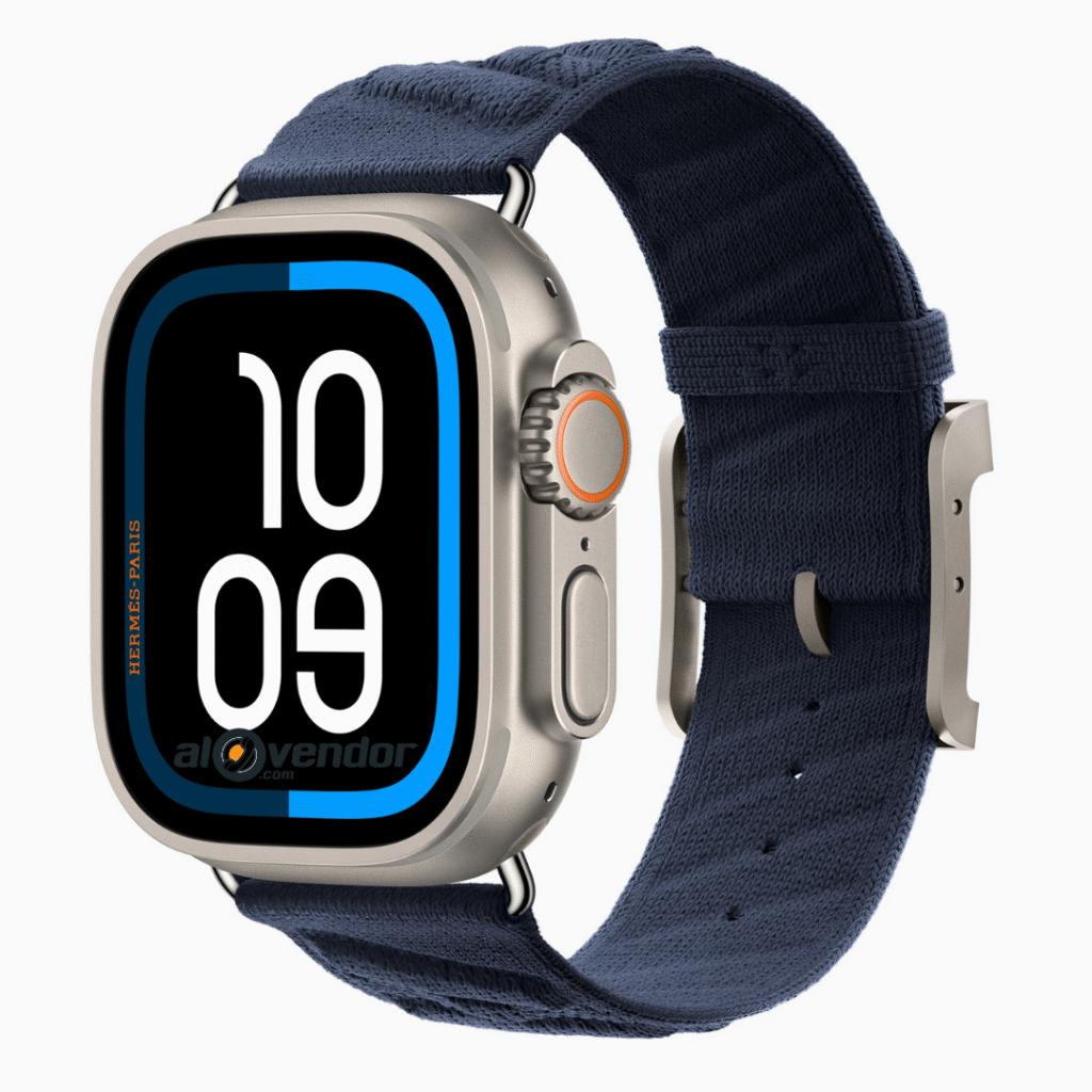 Dây Apple Watch Hermes Ultra En Mer Bleu